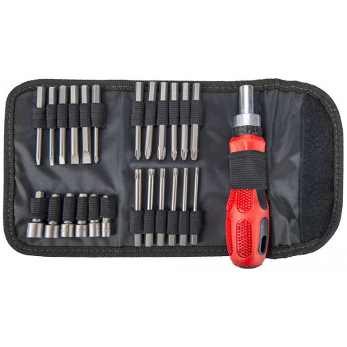 EXTOL PREMIUM racsnis csavarhúzó hegyekkel, 25 db 8819155 készlet